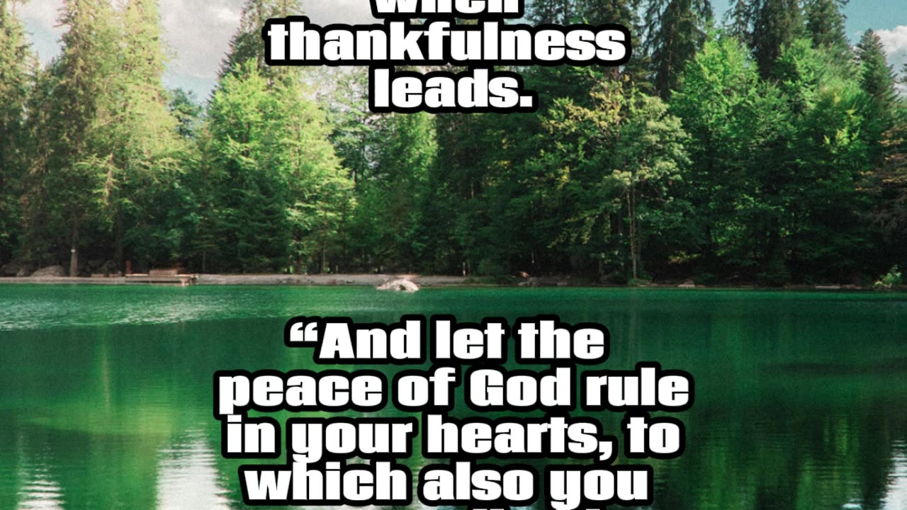 Peace in Being Thankful