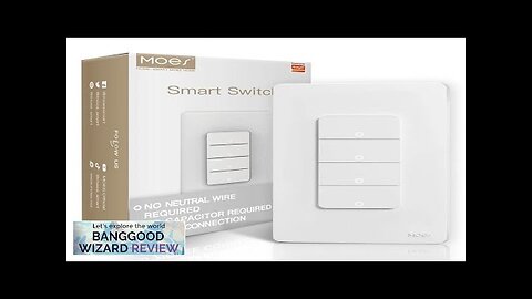 MoesHouse ZS-B-US Tuya Smart Zigbe 3.0 Light Switch Timing Function APP Remote Review