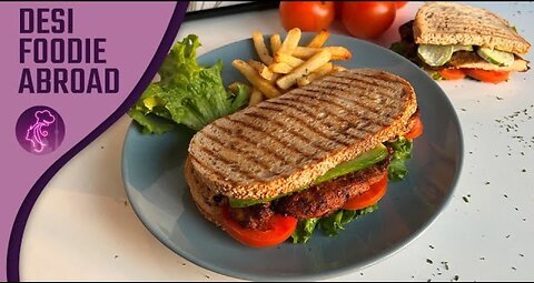 Grilled chicken sandwich recipe w/sauce &veggies