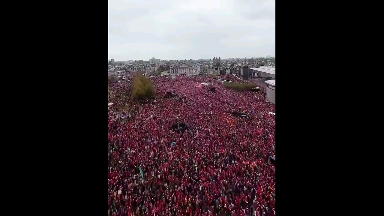 The Jihadist State of Amsterdam, has fallen. Look how many pro Hamas gathered there today!