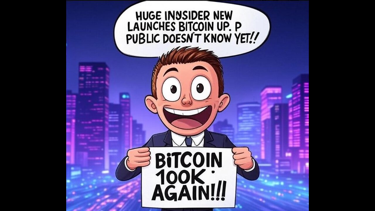 "BITCOIN 100K AGAIN!! HUGE INSIDER NEW LAUNCHES BITCOIN UP. PUBLIC DOESN'T KNOW YET!!"