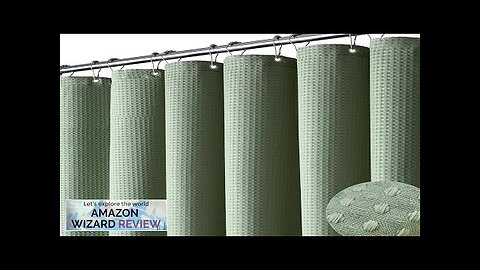 Dynamene Sage Green Shower Curtain Waffle Textured Heavy Duty Thick Fabric Review