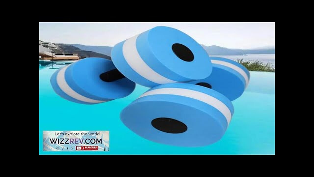 2pcs EVA Water Foam Floating Dumbbell Swimming Pool Water Weight Aerobics Automatic Review