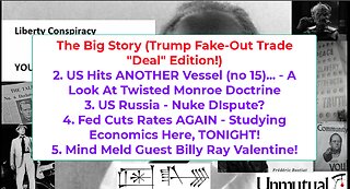 Liberty Conspiracy Live 10-30-25 China "Deal"? More Trump Murders, Speech Cops in US