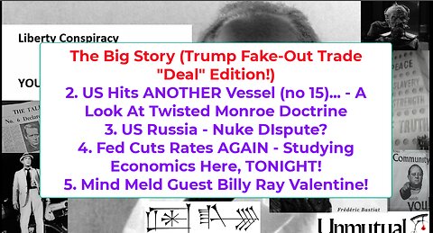 Liberty Conspiracy Live 10-30-25 China "Deal"? More Trump Murders, Speech Cops in US