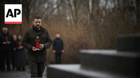 Zelenskyy lays wreath at memorial in Kyiv in honour of Holocaust victims