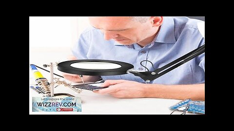 Flexible Desk Large 22cm+22cm 5X USB LED Magnifying Glass 3 Colors Illuminated Review