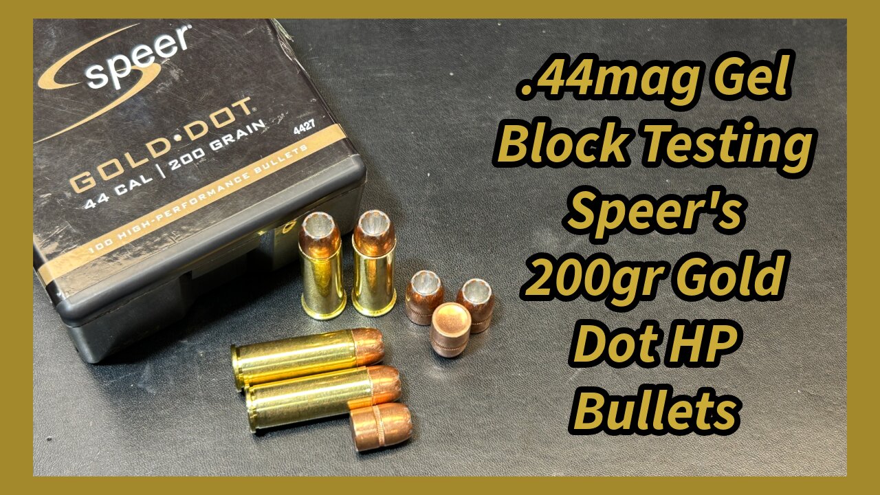 44mag Gel Block Testing the Speer 200gr Gold Dot HP in Clear Ballistics Gel Blocks,