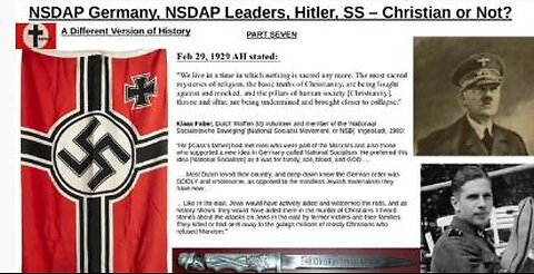 NSDAP Germany, Hitler, Leaders, SS etc - Christian or not part 7