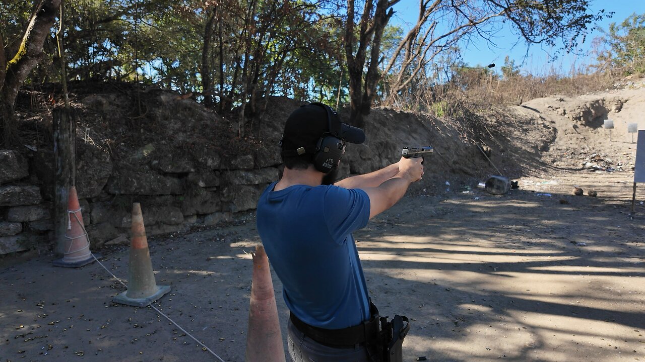 First Time Shooting Outdoor Range - Beginner Experience with CZ P10C & Battle Belt