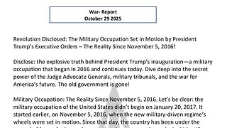 WAR REPORT - OCT 29 2025 - TRUMP'S MILITARY JUSTICE AND POWER