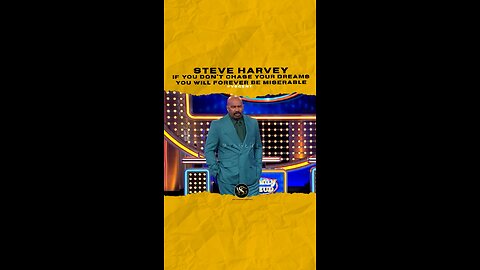 @iamsteveharveytv If you don’t chase your dreams you will forever be miserable.