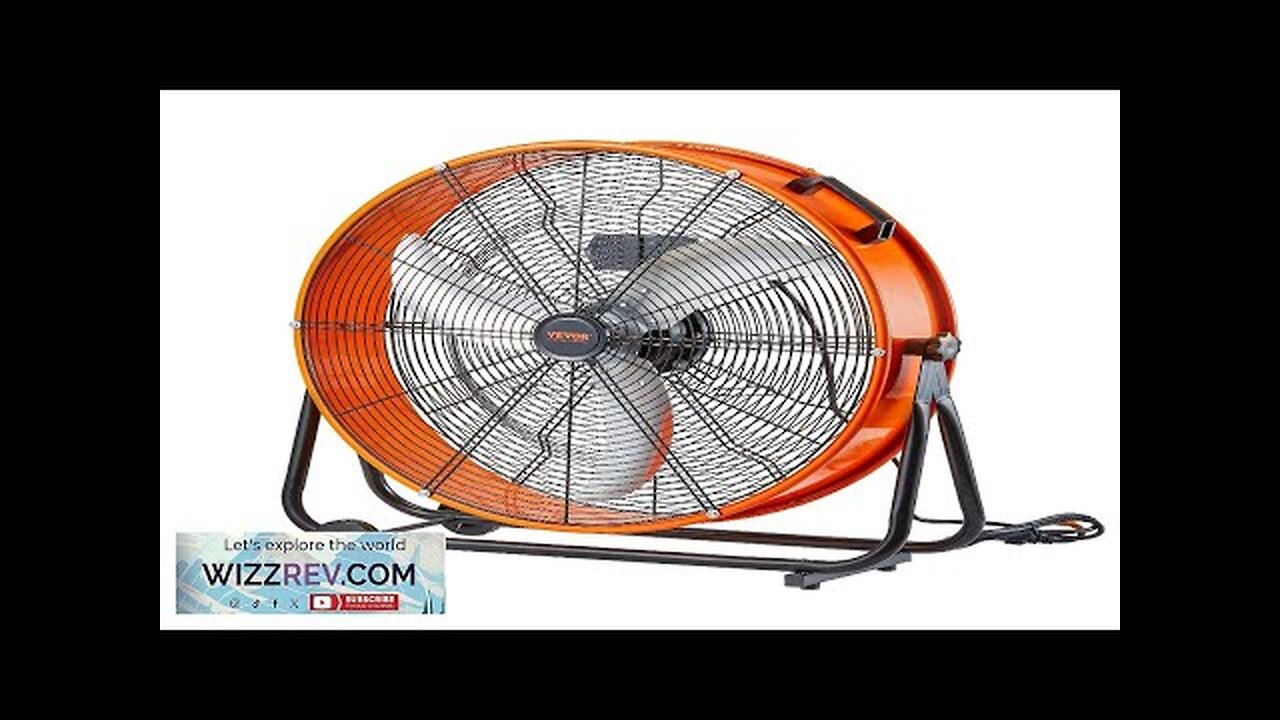 Drum Fan 24 Inch High Velocity Industrial Use 3-Speed 8600CFM for Warehouse Review