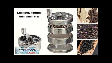 1.6Inch 40mm Hand Crank Tobacco Grinder Spice Mills Smoke Grass Crusher Muller Review