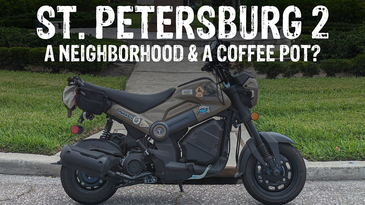 Riding my Honda Navi through EXCLUSIVE and WATERFRONT NEIGHBORHOODS in ST. PETE | COFFEE POT BAYOU
