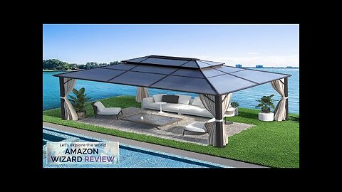 MELLCOM 12 x 16ft Hardtop Gazebo Polycarbonate Double Roof Aluminum Gazebo Outdoor Review