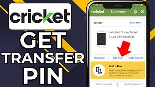 HOW TO GET TRANSFER PIN FROM CRICKET WIRELESS APP