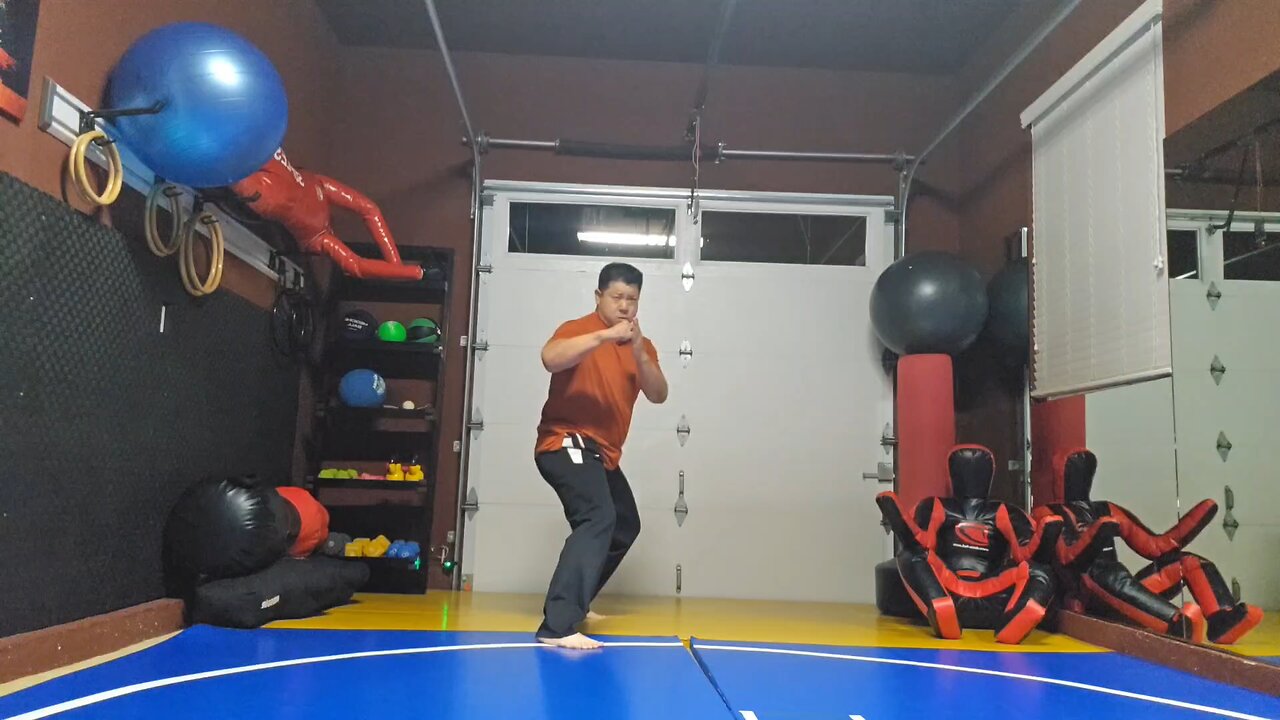 WTD Sliding Axe Kick to Oblique Kick sequential