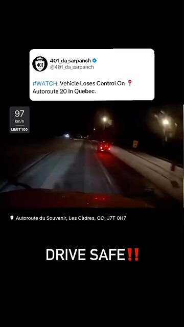 Car loses control on highway