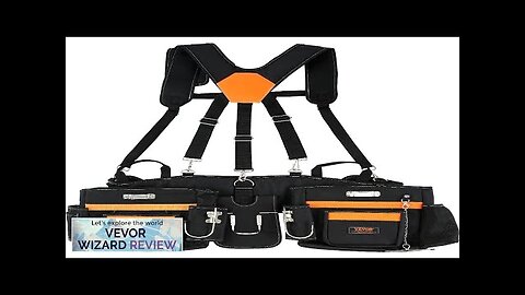 VEVOR Tool Belt with Suspenders 29 Pockets 29-54 inches Adjustable Waist Size Review