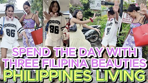 🇵🇭 HOW TO: ALL DAY WITH THREE BEAUTIFUL ISLAND FILIPINA MODELS @ SHOPPING MALL. Philippines Living