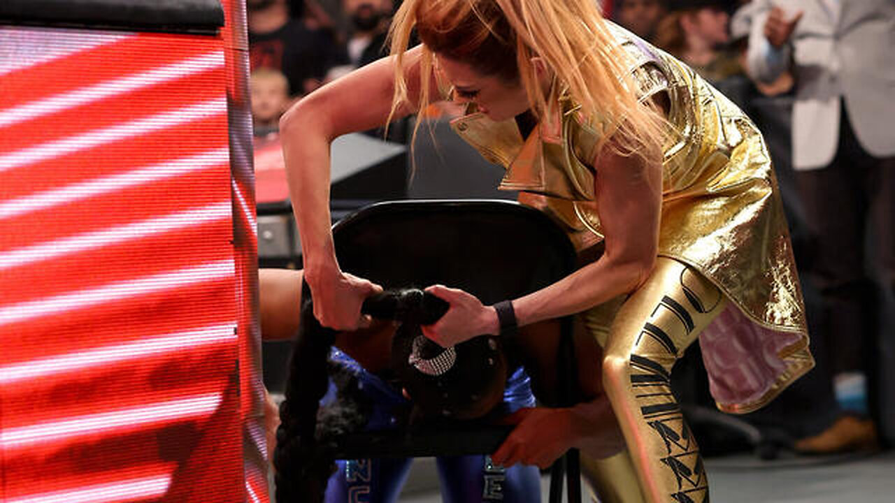 Becky Lynch takes out Bianca Belair after her match against Doudrop: Raw, March 14, 2022 @WWE