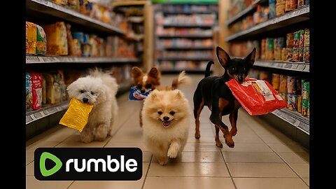 Dogs Steal Grocery Snacks