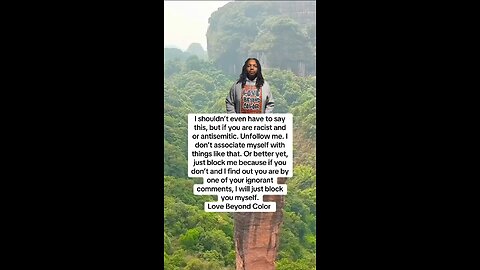 I shouldn’t even have to say this, but if you are racist and or antisemitic. Unfollow me.