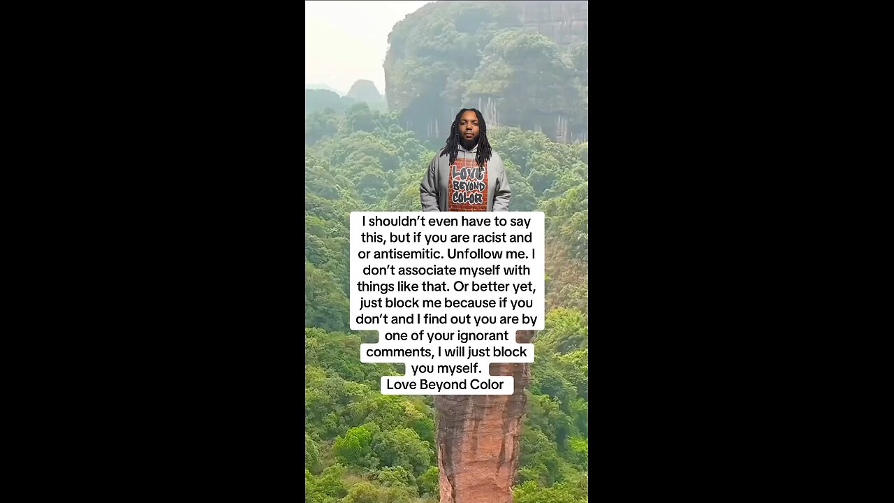 I shouldn’t even have to say this, but if you are racist and or antisemitic. Unfollow me.