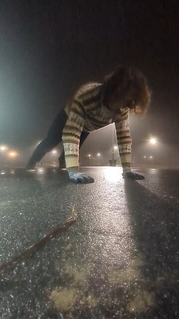 Doing spiderman pushups