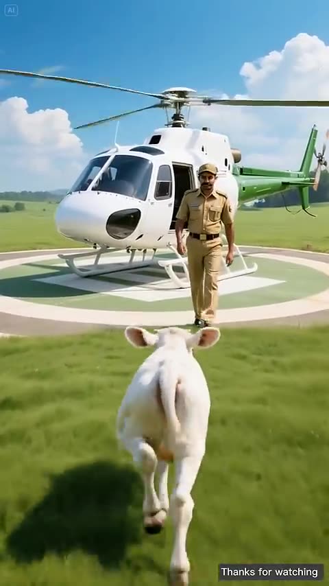 The cow was trapped in the flood water and the driver rescued it 😭