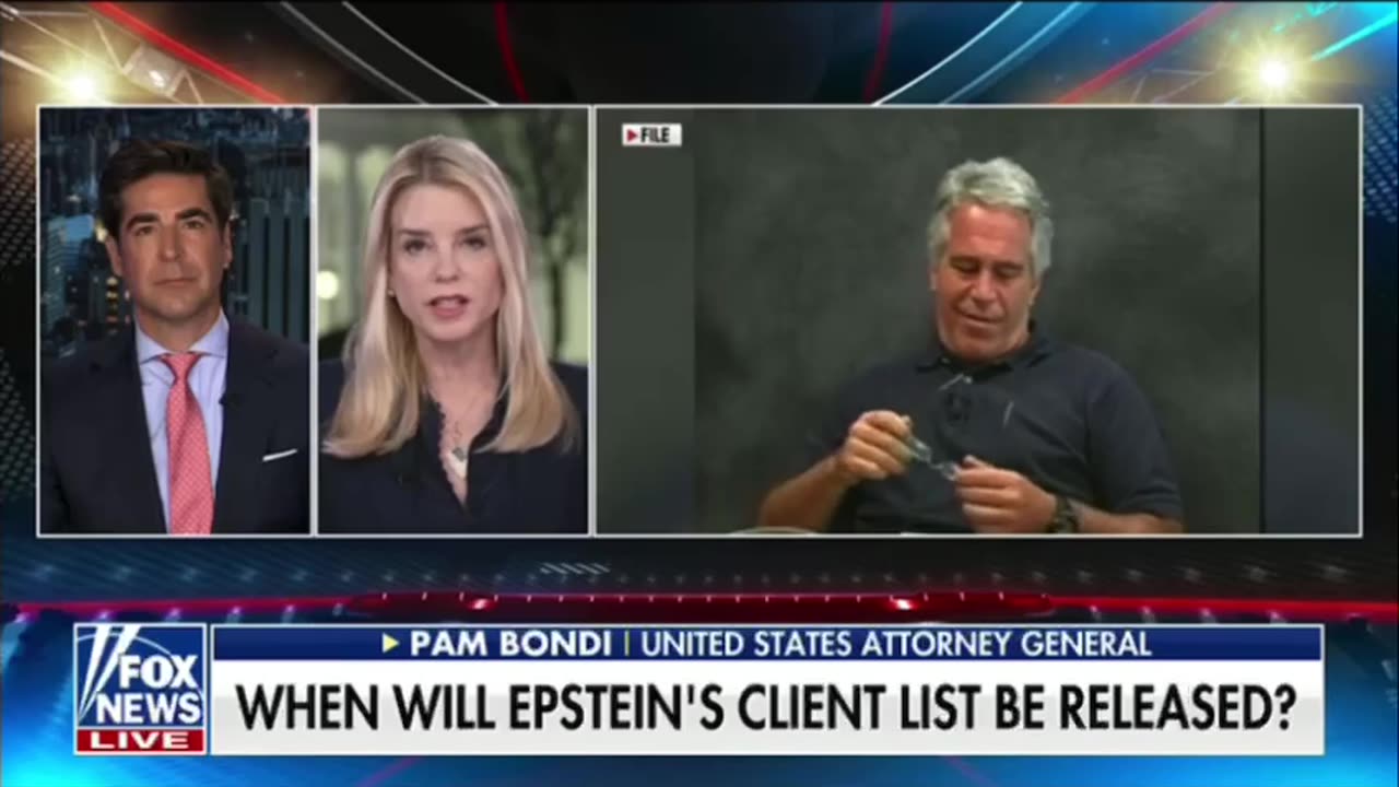 AG Pam Bondi: Epstein Files Tomorrow