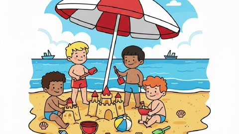 Boys on Beach 🏖️ | Spot the Difference Puzzle