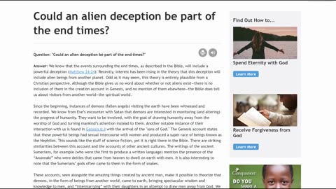 Could an alien deception be part of the end times? Wernher Von Braun called it the Last Card