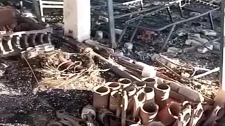 🔥 Probably the consequences of one of the recent strikes by FP-2 drones.