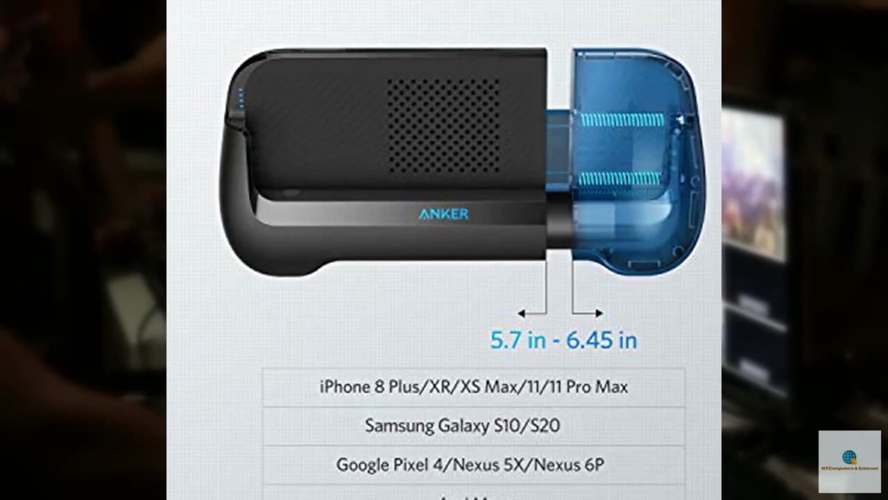 Anker PowerCore Play 6K Mobile Game Controller with 6700mAh Power Bank and Radia