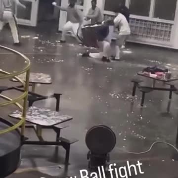 Prison snowball fight