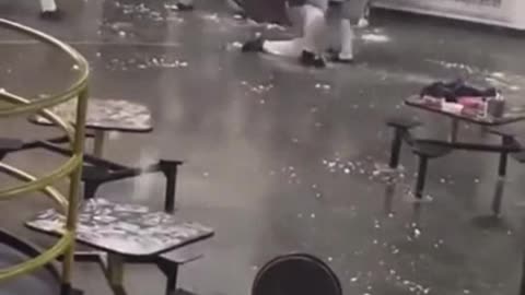 Prison snowball fight