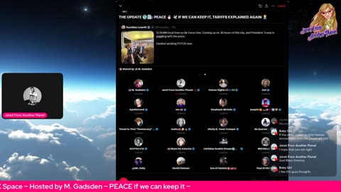 LIVE X Space ~ Hosted by M. Gadsden ~ Peace if we can keep it