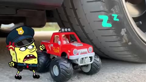 🚨EMERGENCY! 😱 SPONGEBOB NEEDS HELP! 🚒 Fireman SpongeBob vs Fire Truck: The Ultimate Car Crush Challenge! 🤯🚓 Crushing crunchy & soft things by car: The most EPIC destruction test! 🚗😲