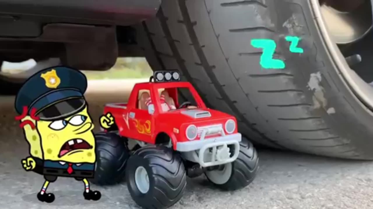 🚨EMERGENCY! 😱 SPONGEBOB NEEDS HELP! 🚒 Fireman SpongeBob vs Fire Truck: The Ultimate Car Crush Challenge! 🤯🚓 Crushing crunchy & soft things by car: The most EPIC destruction test! 🚗😲