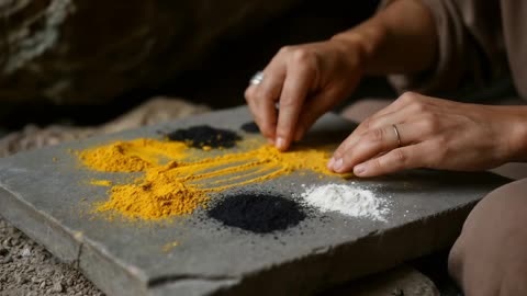 人類最古のDIY顔料：海・骨・炭・石で作る