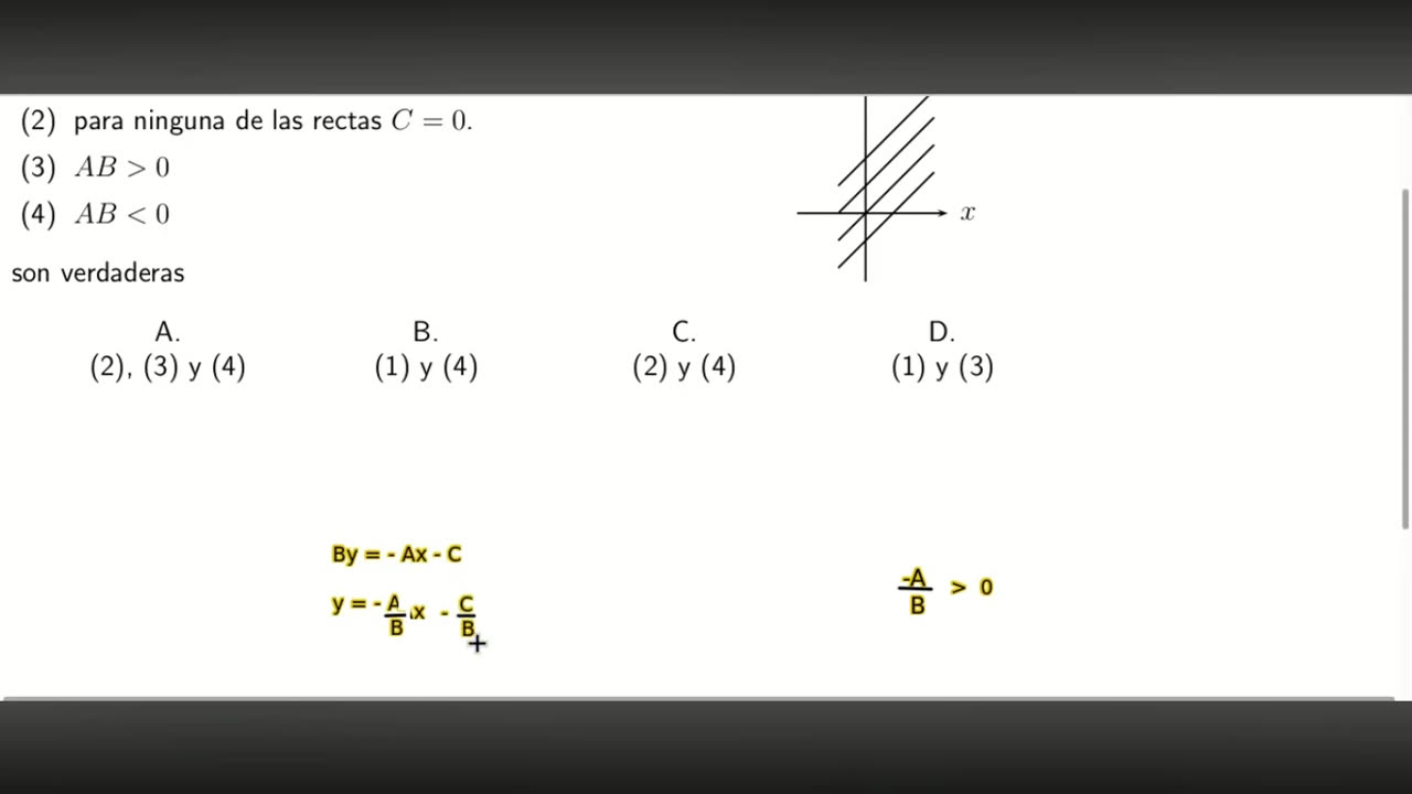 pregunta de matematicas sobre rectas
