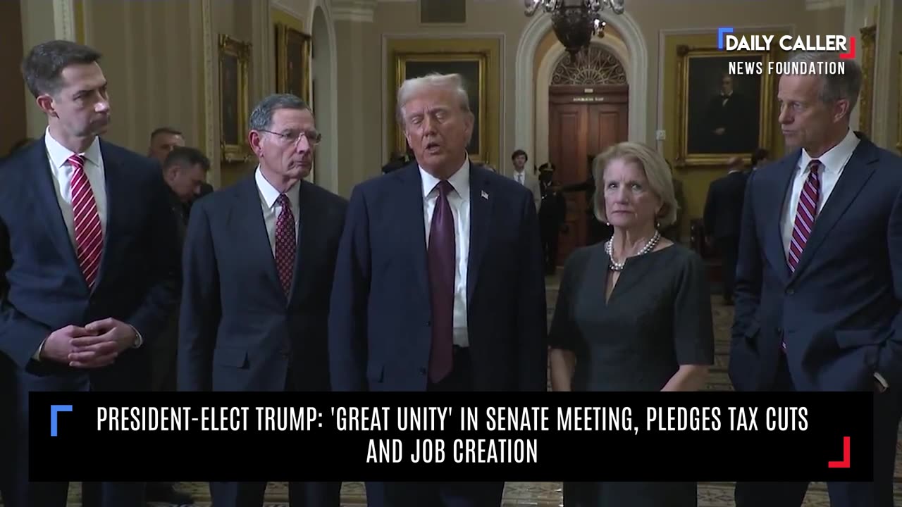 President-Elect Trump: 'Great Unity' in Senate Meeting, Pledges Tax Cuts and Job Creation