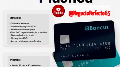 Solicita tu tarjeta visa Crypto Bancus