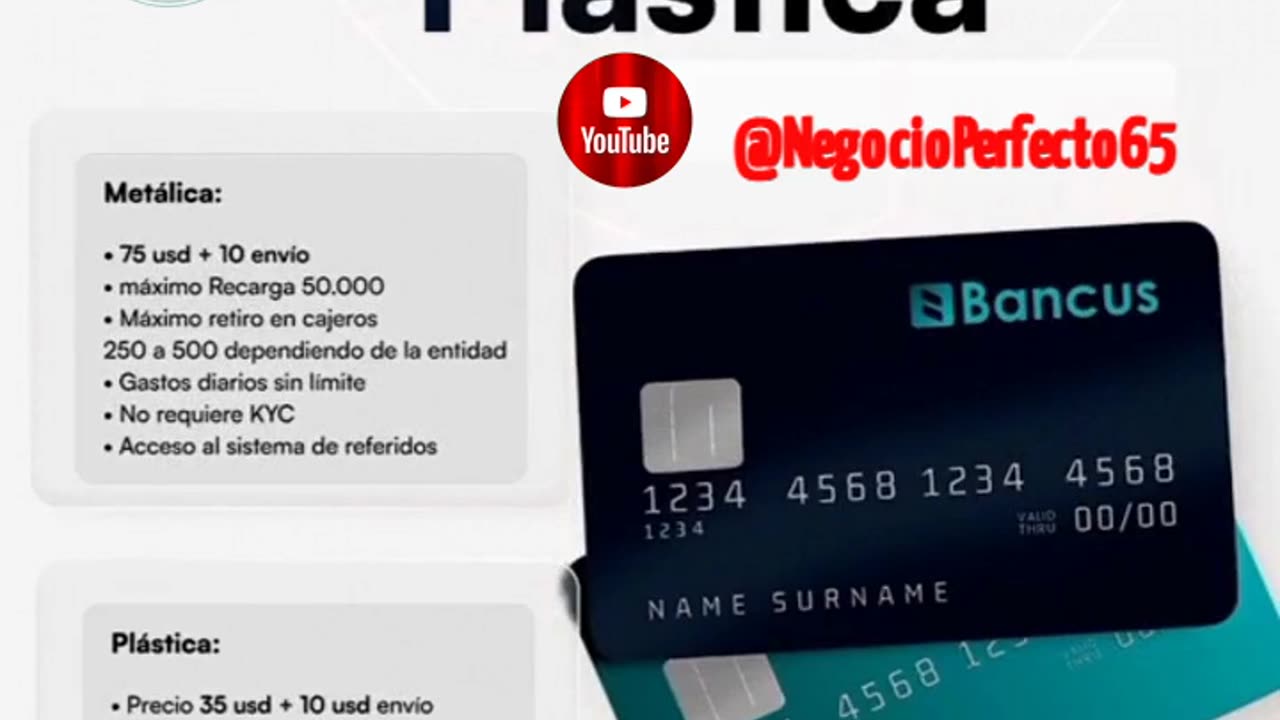 Solicita tu tarjeta visa Crypto Bancus