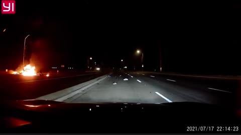 DASHCAM: Off Duty Stockton Police Officer Runs Into Flaming Crash To Save 2 People's Lives