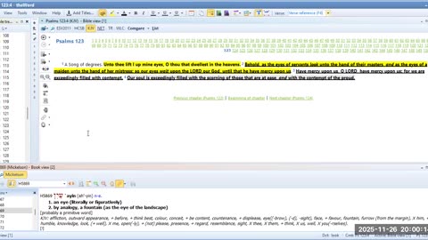 Bible Study Psalms 122 and 123