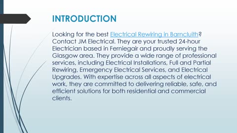 Best Electrical Rewiring in Barncluith