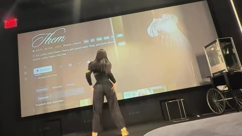 Tgirl watching a movie to you and doing it